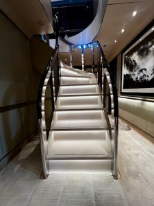 superyacht staircase dinoc refit mallorca