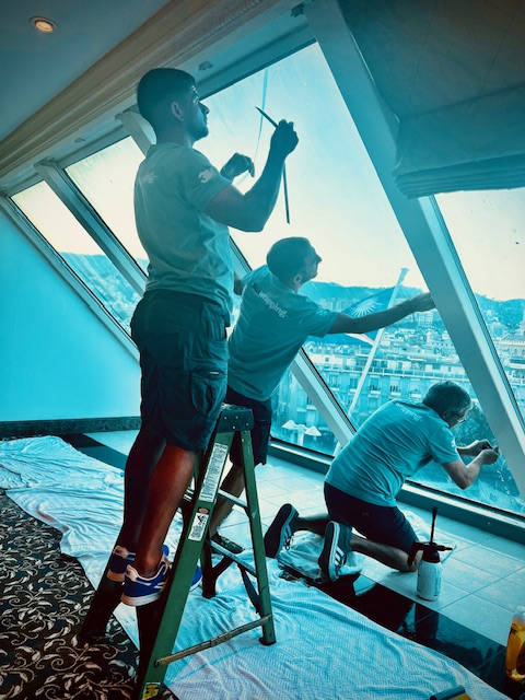 Yacht interior window solar protection film Prestige 70