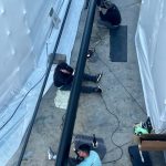 Superyacht mast vinyl wrapping in Palma de Mallorca